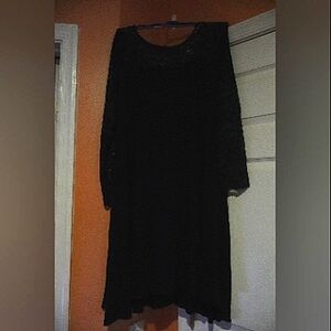 Elegant Navy Blue Lace Dress